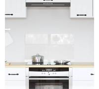 vidaXL Crédence de Cuisine Noir 70 x 60 cm Verre trempé, Design de Cuisine élégant : Dosseret en Verre résistant, Mur Anti-Chaleur, Style Moderne pour réno Maison