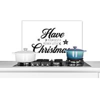 Credence Noël - Proverbes - Passez un joyeux petit Noël - Citations Fond de hotte 60x40 cm Credence aluminium Plaque inox de cuisine