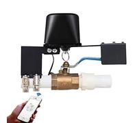 CREECHWA Vanne d'arrêt d'eau intelligente sans fil compatible avec Alexa et Google pour cuisine/jardin/ferme (Navy, Rouge, ABS, 2 ports, 1/2 in, Vanne à vantail)