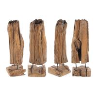 CREEDWOOD Sculpture sur Pied | 80 cm, Racine de Teck | Figurine Décorative en Bois Flotté, Statue Moderne