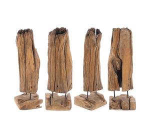 CREEDWOOD Sculpture sur Pied | 80 cm, Racine de Teck | Figurine Décorative en Bois Flotté, Statue Moderne