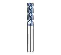 CREEYA Fraise Carbure 10mm, 4 Dents/Tranchants, AlTiN Noir Revêtement CNC Fraise en Bout VHM Pour Métal Bois Acrylique Plastique