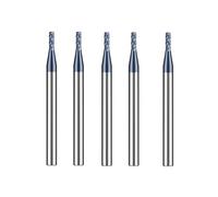 CREEYA Fraise Carbure 2mm, 4 Dents/Tranchants, AlTiN Noir Revêtement CNC Fraise en Bout, VHM Pour Métal Bois Acrylique Plastique
