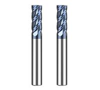 CREEYA Fraise Carbure 8mm, 4 Dents/Tranchants, AlTiN Noir Revêtement CNC Fraise en Bout VHM Pour Métal Bois Acrylique Plastique