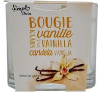 Créez une ambiance chaleureuse et réconfortante au quotidien avec la bougie parfumée vanille SIMPL, format 100g en pot en verre - Lot de 4