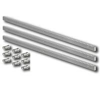 Crémaillère 3 m Acier galvanisé 30 x 12 avec entretoises et vis Pour moteur de porte ou portail coulissant Standard Compatible avec tous les marque de moteur