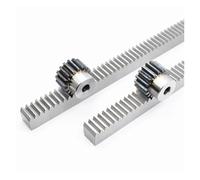 Crémaillère linéaire droite en acier, Crémaillère 1Mod Acier 10x10x500mm 45 Dents Alésage Pignon 6/8/10/12mm(6mm Hole 45T Gear)