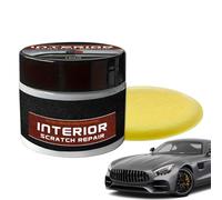 Crème de réparation des rayures pour tableau de bord, intérieur de voiture et panneau en plastique avec protection UV, éponge en mousse de 100 g, élimination des rayures sans pour voitures
