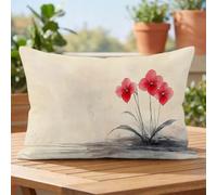 CrèMe Impermeable Lin Taie Oreiller 30x50cm Lot de 1, Coussin Canape k-5526