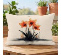 CrèMe Velours Taie Oreiller 30x50cm Lot de 1, Coussin Canape kdd-2170