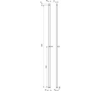 Crémone à béquille pour porte et fenêtre, 2 pts, hauteur 2300mm, blanc - THIRARD