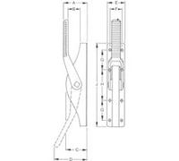 Crémone à carré 13mm à cylindre 2 clés - FUHR - VTT902Z13V Argent (zingué) G