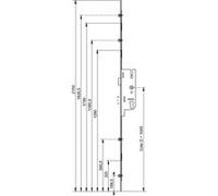 Crémone à larder EUROPA axe 50mm 2 galets carré 7 longueur 2150mm - FERCO - 6-33166-03-0-1