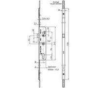 Crémone barillet f35 l. 530 mm map ajustable haut et bas - 3555 G
