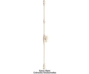 Crémone décorative fonctionnelle MAP Blanc 9016 à bouton - avec accessoire - 38304