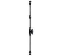 Crémone décorative fonctionnelle MAP noir mat à béquille - avec accessoire - 37456 Noir