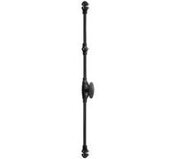 Crémone décorative fonctionnelle MAP noir mat à bouton - avec accessoire - 38454
