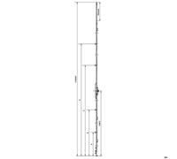 Crémone d'oscillo-battant F7,5 sans rampe L 1440mm côte D 500mm - FERCO - G-22146-00-0-1