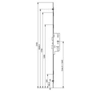Crémone FERCOMATIC RP 40/70 4 galets têtière 16mm carré 7mm L 2150mm cote D 1045mm - FERCO - 6-33178-01-0-1