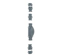 Crémone rustique RY16 série légère pour tringle 16 x 5 mm apprêt gris / bouton standard noir JARDINIER MASSARD J041362-1