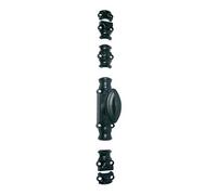 Crémone rustique RY16 série légère pour tringle 16x5mm époxy noir/bouton standard noir - - J041376-1