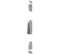 Crémones - poignée à pousser - 2 points 5206 pour fermetures d'urgence Sevad - CROISEE DS - Gris RAL 9006 - DS5206-0-007