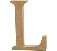 Creotime lettre en bois L 8 cm Marron G