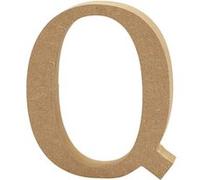 Creotime lettre en bois Q 8 cm Marron G