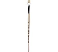 Creativ Company Pinceaux plats Nature Line – Taille 8 (10 mm) – Manche court – 12 pièces