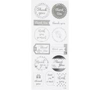 Creotime stickers Thank You argent 10 x 24 cm 13-pièces Argent G