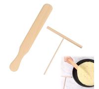 Crêpes en Bois Spatule,Kit Crêpes en Bois,Distributeur de Pâte à Crepiere,Outil pour Étaler les Crepe,Crepiere Râteau,Etaleur Crepe Épandeur,Outil Applicateur de Spatule 2 Pièces Tokaneit