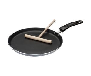 Crêpière avec étaleur - GSW - 456715 - Aluminium - gris - 26 cm - Tous feux dont induction