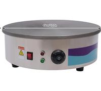 Crêpière, fonte de haute qualité, grande surface de cuisson, couleur argent