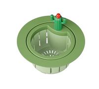 Crépine de déchets de cuisine innovante en forme de cactus, panier de vidange à communiqué de presse, filet de filtre d ' évier multifonctionnel en forme de cactus vert, panier de vidange automatique