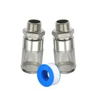Crépine de Pompe à Eau en Acier Inoxydable 2 pièces, écran d'admission Filtre Barbe Tuyau, for la plomberie et Piscine d'irrigation Jardin(3 9/16" x1 7/16")