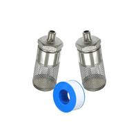 Crépine de Pompe à Eau en Acier Inoxydable 2 pièces, écran d'admission Filtre Barbe Tuyau, for la plomberie et Piscine d'irrigation Jardin(3 5/16" x1 7/16")