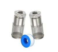 Crépine de Pompe à Eau en Acier Inoxydable 2 pièces, écran d'admission Filtre Barbe Tuyau, for la plomberie et Piscine d'irrigation Jardin(2 11/16" x31/32.)