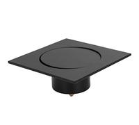 Crépine de vidange de Sol Drain de Douche carré Type escamotable pour Toilette de Salle de Bain Filtre Anti-débordement à vidange Rapide Douche Couvercle Amovible(Noir)