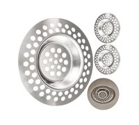 Crépine de vidange, Jeu de 3, Ø 70 mm, Convient aux drains de Ø intérieur 42 mm, dépasse de 9.5 mm de Profondeur dans Le Bec, crépine d'évier avec Ajustement optimisé, Grilles pour bonde de Baignoire