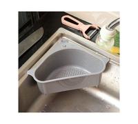 Crépine D'évier Triangulaire Avec Ventouse - Rangement Peu Encombrant Pour Cuisine Et Salle De Bain - Matériau Pp Durable