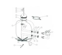 Crépine pour filtre à sable Triton TR60 nouveau modèle - PENTAIR - Pompe à sable - Asymétrique - Filtration