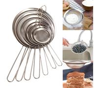 Crépines en acier inoxydable, cuillère filtrante de cuisine de plusieurs tailles, passoire à huile à mailles fines en fil métallique, tamis à passoire à farine 1 pièce 14cm-5.5in