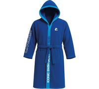 Cressi Depuis 1946 - Microfiber Bathrobe - Peignoir Homme et Femme Microfibre 100% Séchage Rapide, Poches, Capuche, Ceinture, Salle de Sport, Piscine, Mer, Maison, Voyages - Bleu/Bleu Clair - L/2XL