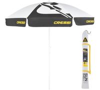 Cressi Sunshell Pro Umbrella - Parasol d'Extérieur Léger et Portable, Réglable et Inclinable pour se Protéger du Soleil et des Intempéries, Blanc/Noir/Jaune, Ø 220cm, Unisex
