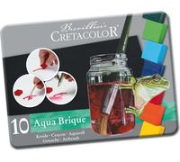 Cretacolor Aquarelle Set Aqua Brique 10 couleurs en boîte de rangement