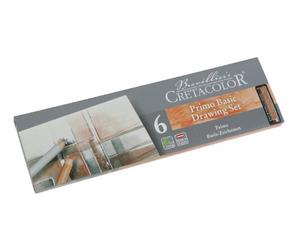 CRETACOLOR Pocket Set,0 Urban Sketching, set de dessin de base, 6 pièces, hautement pigmentées, utilisation polyvalente, convient aux artistes et aux amateurs