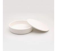 Creuset à plateau de frittage en zircone, avec couvercle | Jusqu'à 1300°C, for frittage au four tubulaire, résistant à l'humidité(100x90x33mm)