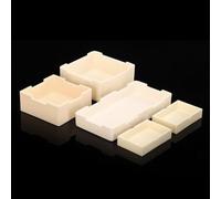 Creuset carré en alumine à 99% avec rainure | Résistant aux chocs thermiques, conception à couvercle rainuré, for four à moufle(380ml(105x105x45mm),Square disc lid)
