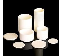 Creuset cylindrique en alumine à 99% avec couvercle, céramique de corindon | 99 % d'alumine, résistant aux chocs thermiques, couvercle de précision(D14x45mm 4ml)