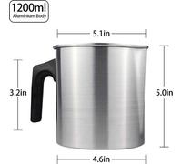 Creuset de 1,2 l pour brûleurs à cire et fabrication de savon